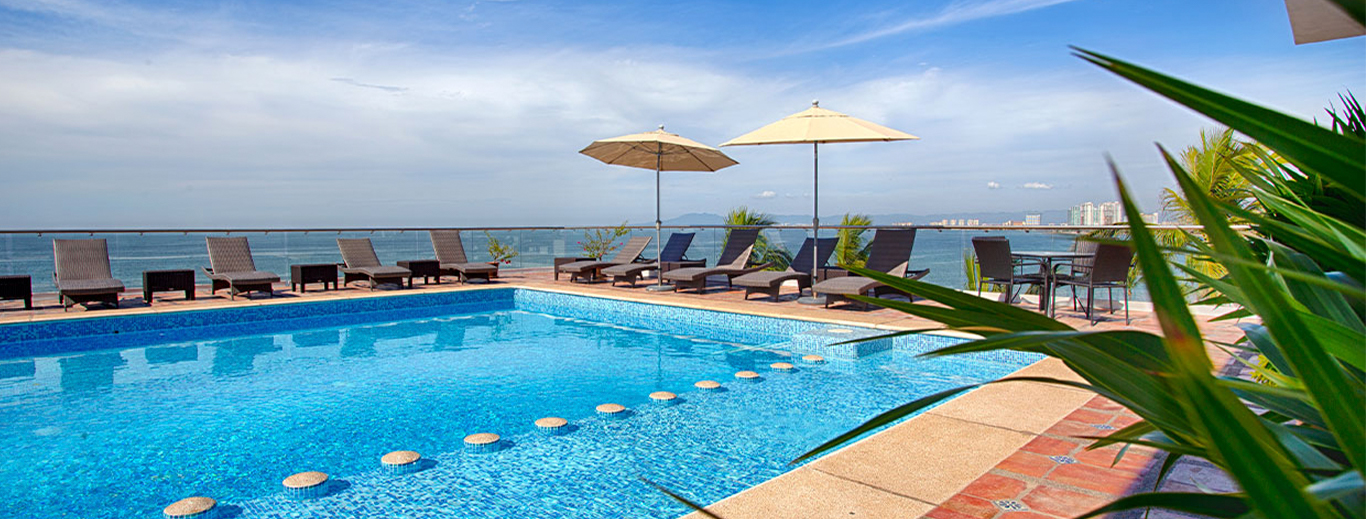 Fondo header aberca paramar, The Paramar Beachfront hotel Boutique PV